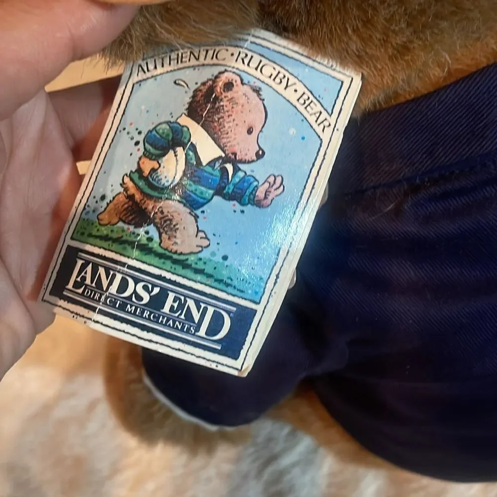 Vintage 1992 Lands’ End, authentic rugby bear